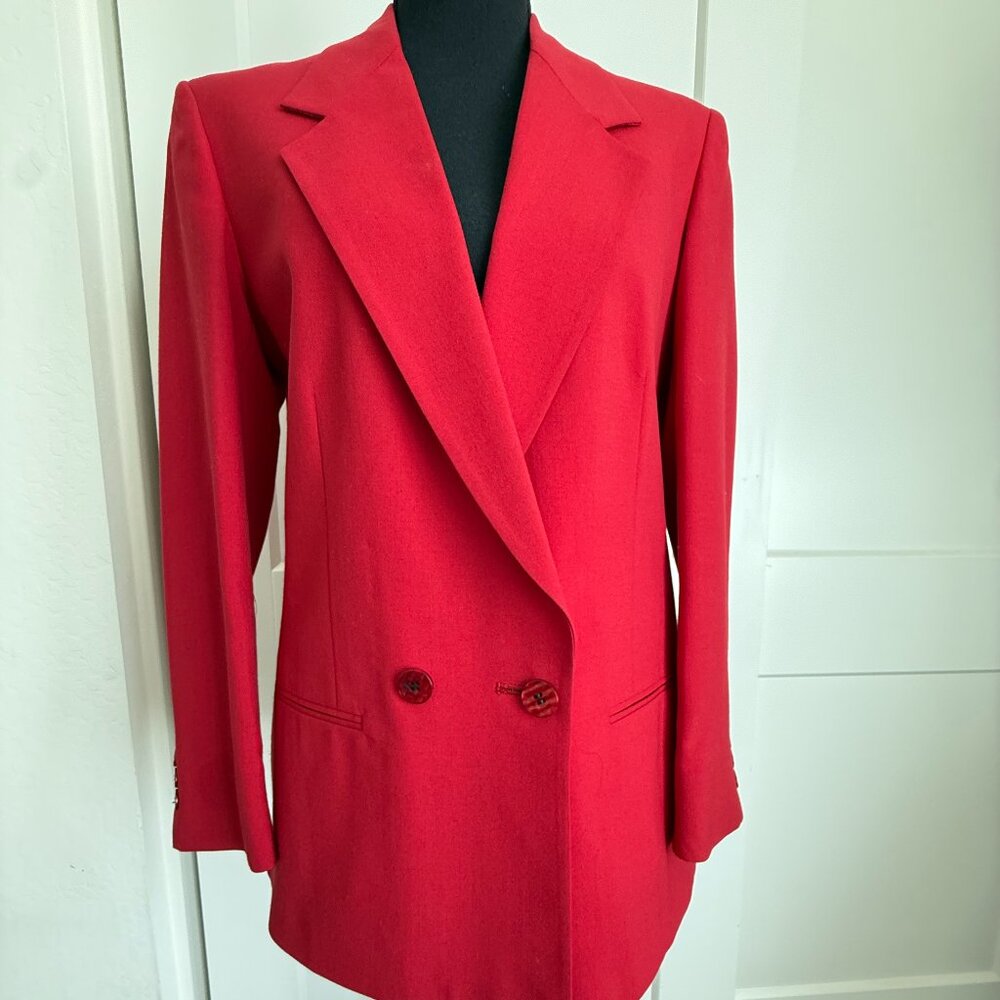 Women's Career Red Suit Jacket Lined by Regalia Sz Small
